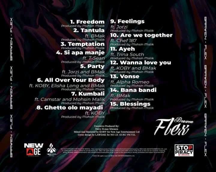Brawen FLEX Track List
